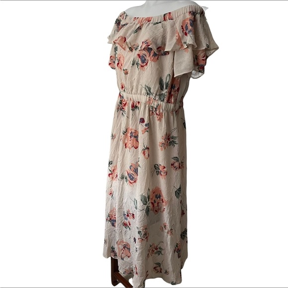 Lucky Brand | Off The Shoulder Boho Floral Dress | Multi - Picture 8 of 14